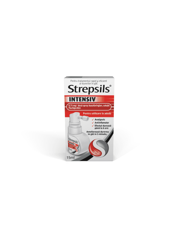 Strepsils Intensiv Cireșe și Mentă spray
