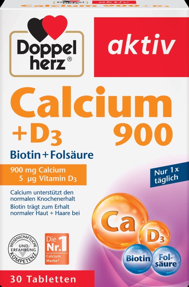 Calciu 900+D3+Biotina+Acid Folic 30 compr. Doppelherz