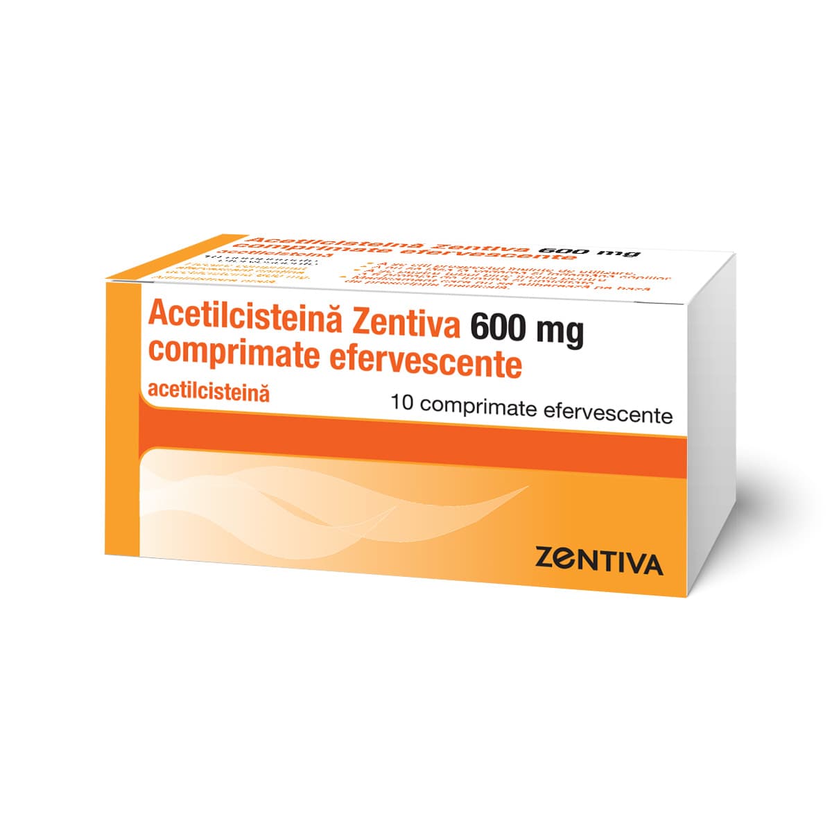 Acetilcisteina Zentiva, 600 mg, 10 comprimate efervescente