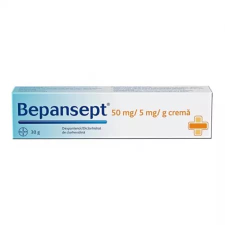 Bepansept crema, 50 mg/5mg/g, 30 g, Bayer