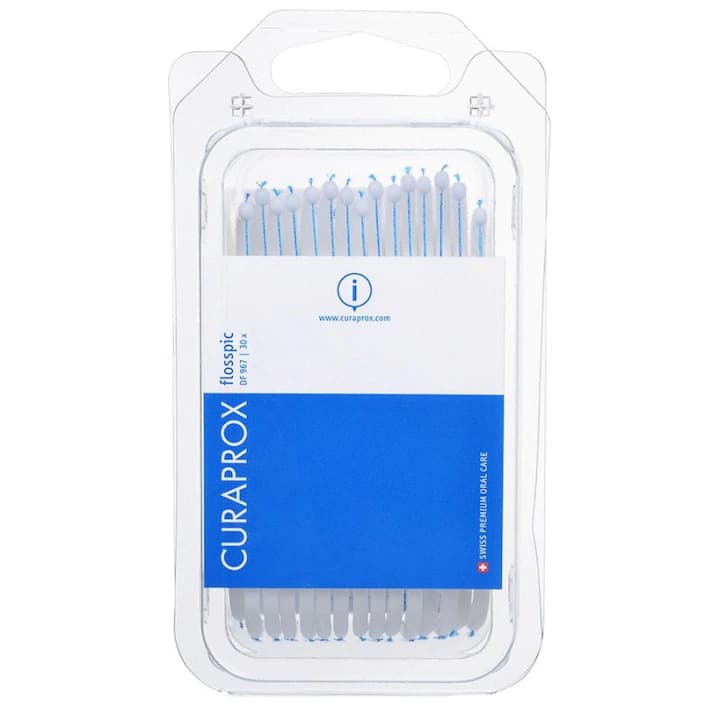 Scobitori cu ata dentara, 30 buc., Curaprox