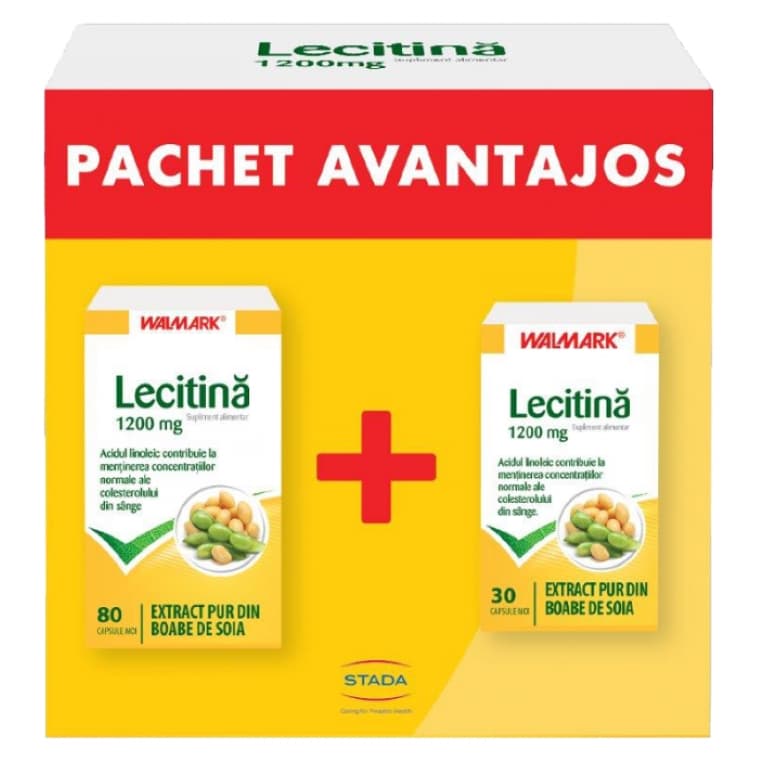 Lecitina 1200 mg pachet 80+30 compr. Walmark