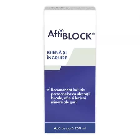 Aftiblock apa de gura 200 ml, Zdrovit