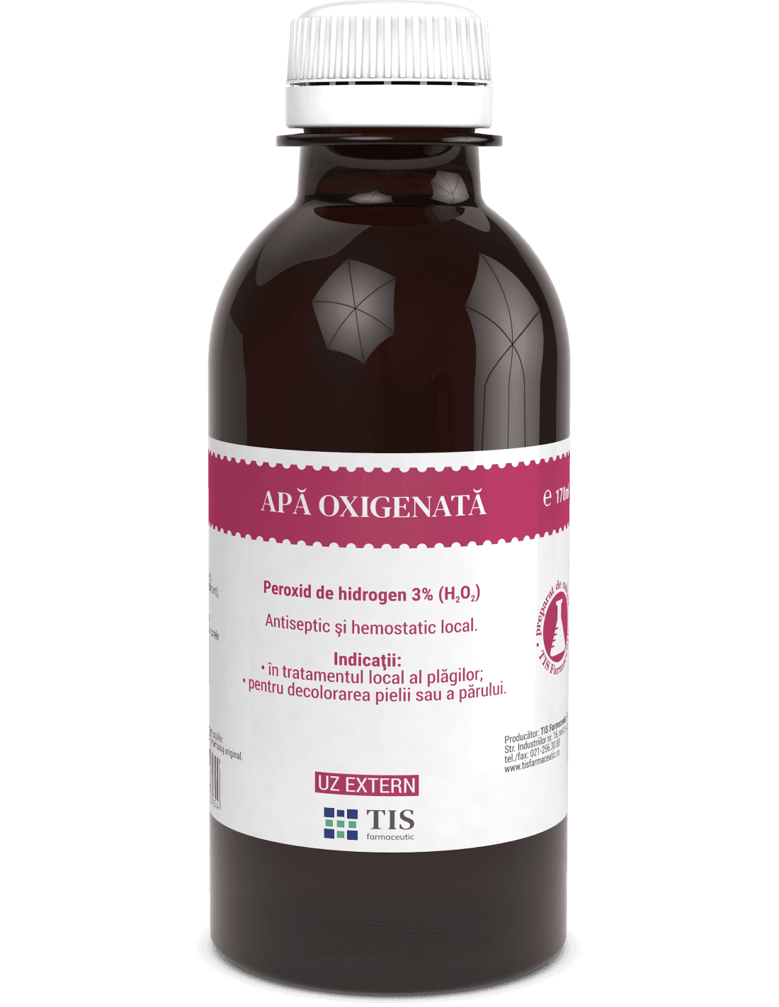 Apa oxigenata 3% ,170 ml, Tis Farmaceutic