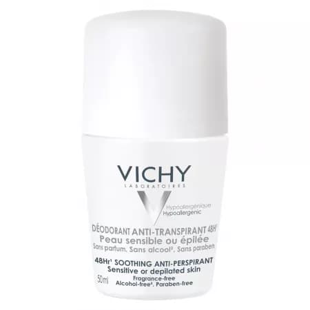 Deodorant antiperspirant fara parfum 50ml, 48h, Vichy