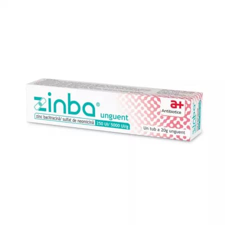 Zinba 250 UI/5000 UI unguent 20g, Antibiotice SA