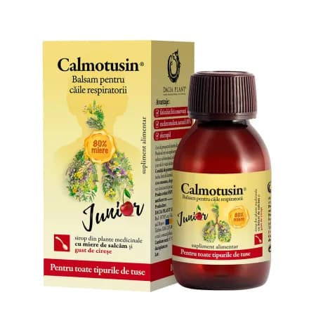 Calmotusin Junior cu gust de cirese,sirop,100 ml, Dacia Plant