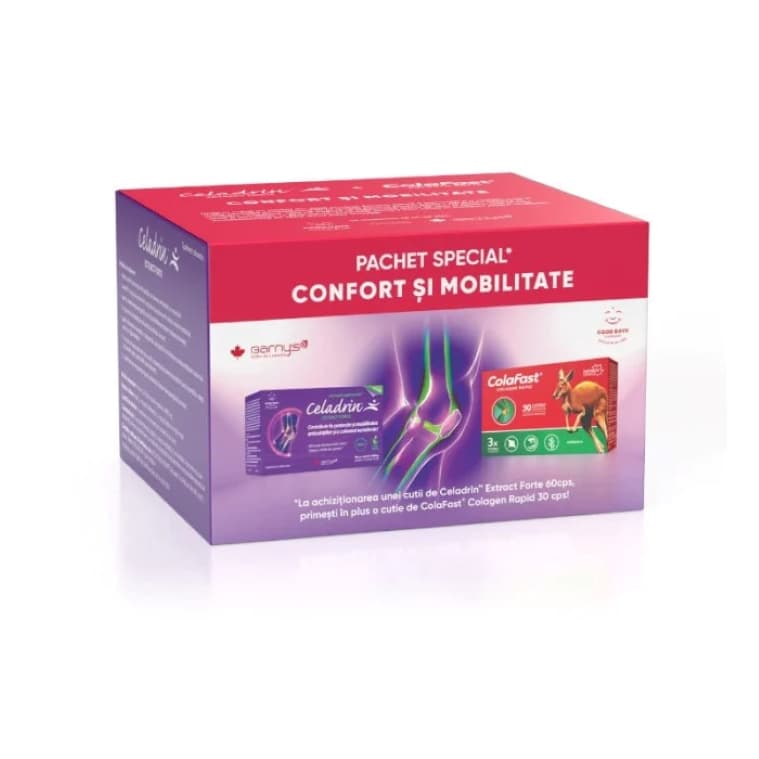 Celadrin Extract Forte 60 capsule + Colafast Colagen Rapid 30 capsule pachet convenabil