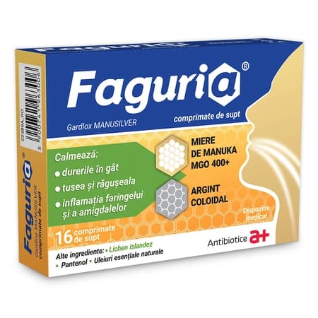 Faguria Gardlox manusilver 16 compr. de supt., Antibiotice SA
